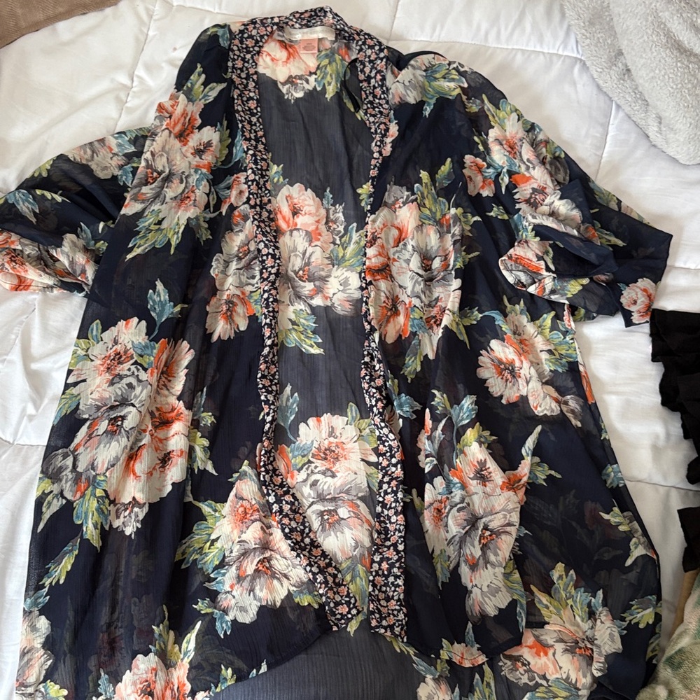 Band of Gypsies Floral Sheer Kimono